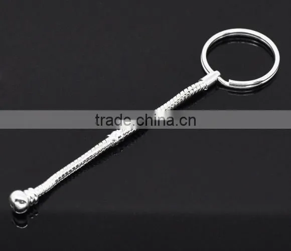 Wolesale 5 PCs Silver Plated Key Chain&Key Rings For European Beads 10cm photo-3