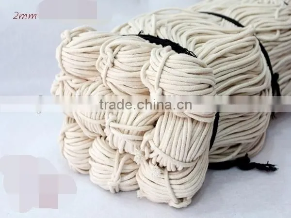 2/2.5 / 3/4 / 5mm Cotton Rope Sash Cord Twine Washing Clothes Natural White Thong String Twine Jewellery Making Thread 100 Meter photo-2