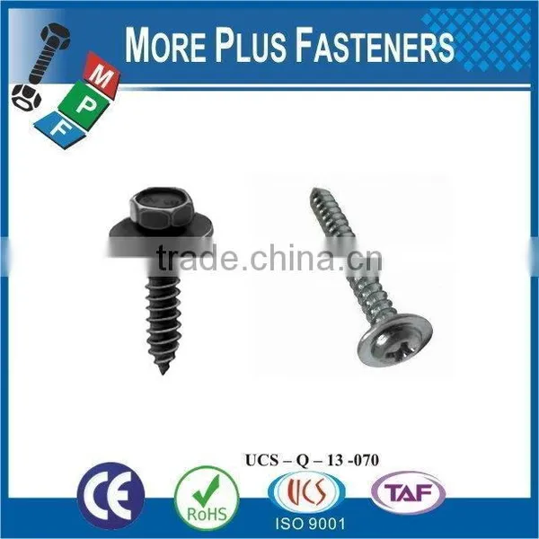 Taiwan M3.9-1.4 x 9.5mm Phillips Drive Pan Head Grade A2 Type C Point Stainless Steel Sheet Metal Screw Tapping M3 M12 With Hex photo-2