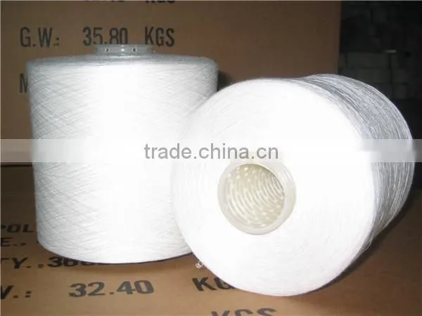 Fob Wuhan Polyester Sewing Thread Raw White photo-2