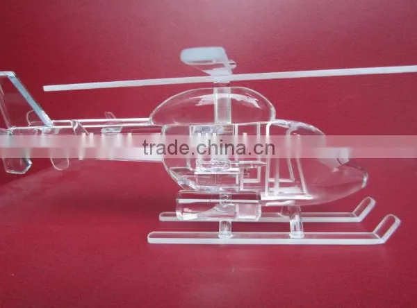 Clear Crystal Helicopter Model photo-2