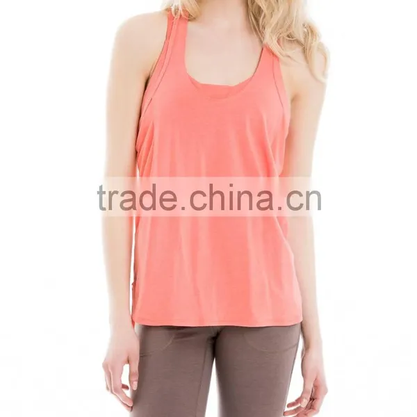 High Quality Cotton Spandex Women Fitness Sports Running Tank Top,Custom Ladies Tops photo-2