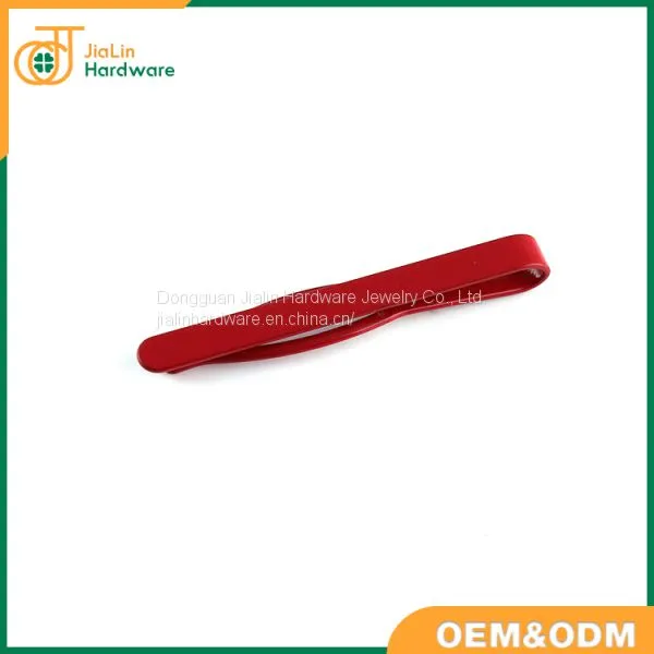 Chinese Red Metal Tie Clip Tie Bar With Anti-tarnished Surface photo-2