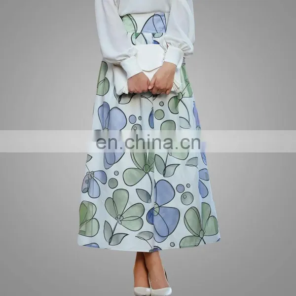 New Arrival Summer Latest Long Skirt Stylish High Waisted Printed Skirt For Women Plus Size Causal Long Maxi Skirt photo-2