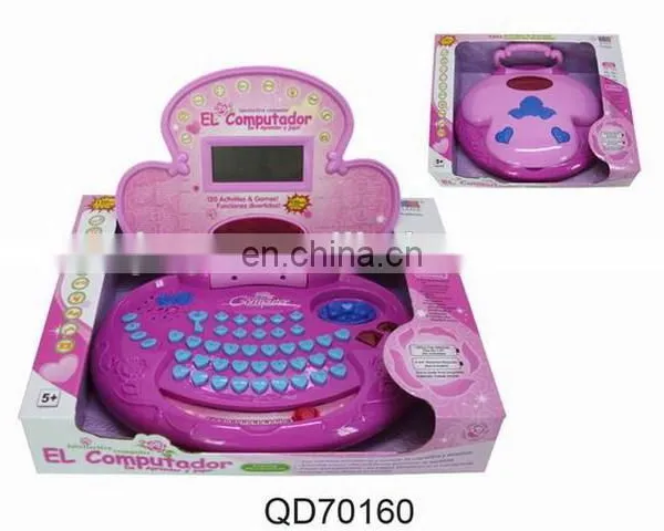 N+ Hot Selling Kids computer educational laptop toy polish learning machine QD70160