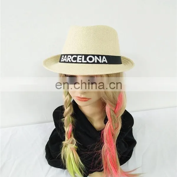 Straw Weaving Fedora Hat Ribbon & Rope photo-2