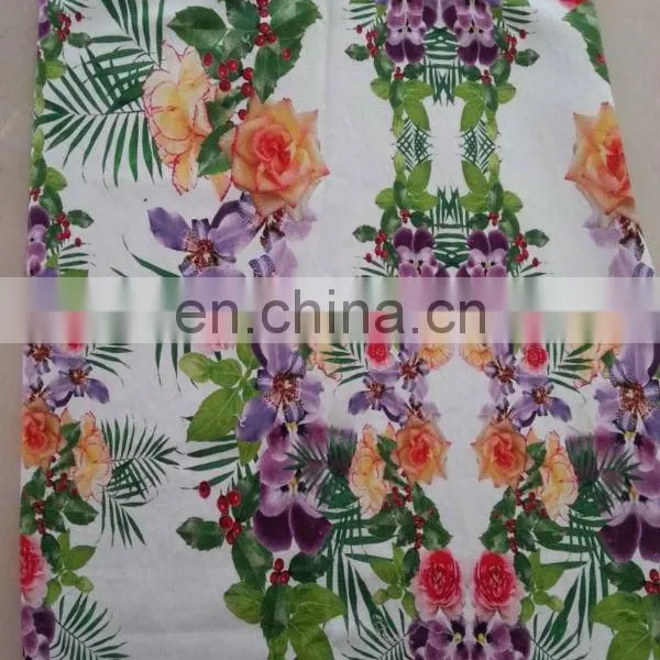 New Style Digital Printed Cotton Spandex Fabric Customer's Design Fress Sample For Garment photo-4