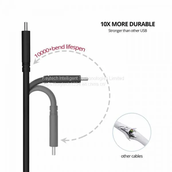 KCC019 10 Gbps USB 3.1 Type-C To C Gen 2 Cable With 4K Video and 100W Power Delivery photo-3