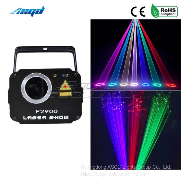 ASGD Beam 1800mW 3D Stage Laser Light RGB Animation Scan Projector Wedding Birthday Party DJ 2000 Patterns Christmas Music Disco Bar photo-2