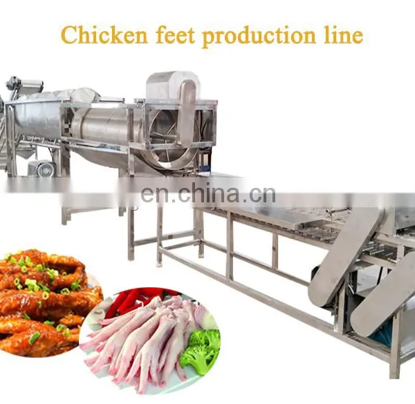 Chicken Feet Peeling Blanching and Cutting Poultry Slaughtering Production Line Machine photo-2