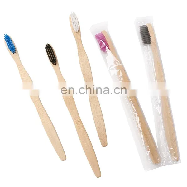 High Quality Adult Bamboo Toothbrush, Multicolor Square Handle Bamboo Toothbrush photo-5