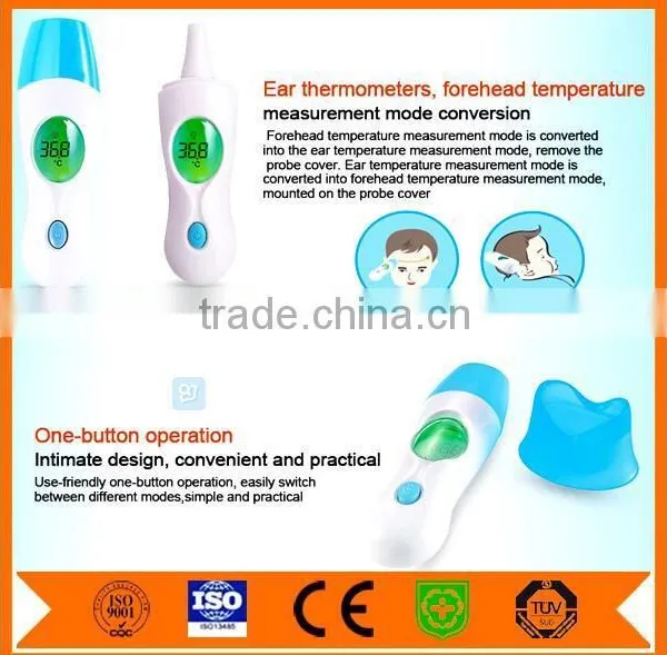 Infrared Portable Thermometer With 100 Probe Covers, Blue/White photo-3