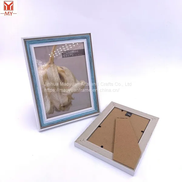 Wholesale PS Plastic Photo Frame Slotted Sky-blue Little Scale Design Photo Frame Environmental Photo Frames for Walls or Table photo-4