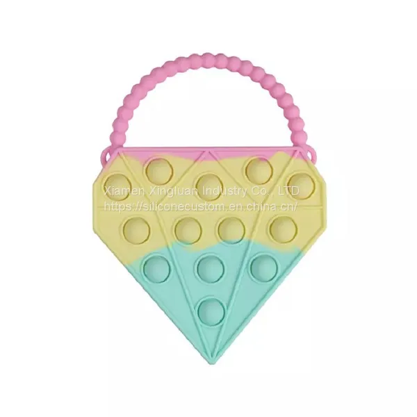 Children Pop It Handbag Silicone Push Pop Fidget Toy Coin Purse photo-2