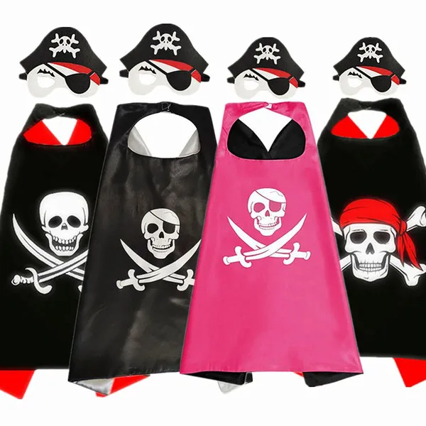 Children's Halloween Pirate Cape Party Costume Superhero Outfits Costumes for Kids Birthday Holiday Party Dress up photo-2