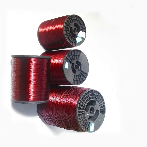 Factory Supplied 200 Class Round Aluminum Electrical Wires Flat Magnet Wire With Enameled Aluminum for Motor Transformer photo-2