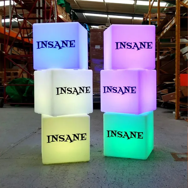 Custom Logo Retractable LED Bar Stools 16 Different Color Changing Outdoor Event Plastic Light up Waterproof LED Cube Bar Chair photo-5
