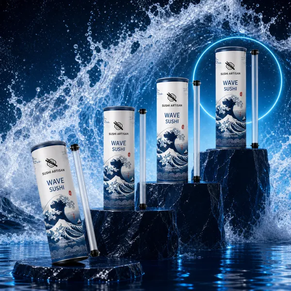 Custom Food Grade Sushi Push Pop Paper Tube Packaging for California Roll | OEM & ODM photo-2