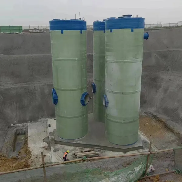 Underground Pumps for Rainwater Drainage, Building Water Supply, and Environmental Protection Equipment. Integrated Prefabricated Pumping Stations. Fiberglass Sewage Treatment. photo-3