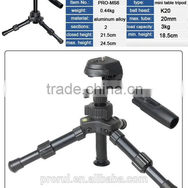 Professional Video Camera Table Mini Tripod With 3-Way Pan Head Flexible Tripod For Digital Camera photo-2
