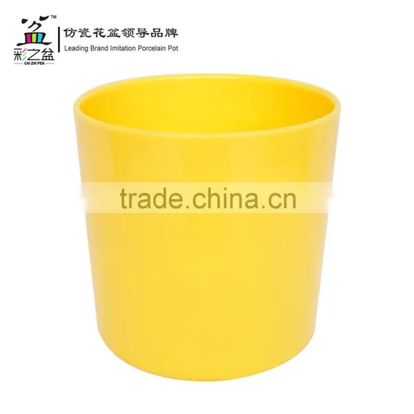 Classical Design Plastic Flower Pot Straight Barrel Round Melamine Flower Pot 1424 photo-6