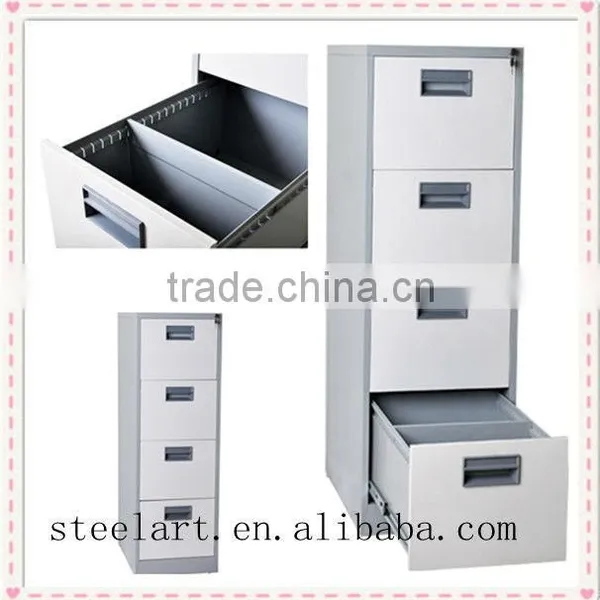 Cheap Modern Four Drawer Metal File Cabinet / Steel Corner Cabinet