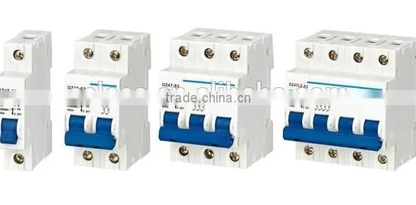 MCB Circuit Breaker for DIN Rails,DZ47-63 MCB(New Type With Indicator) Mini Circuit Breaker photo-5