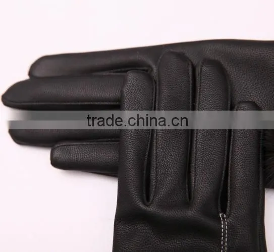 New Fashion Women Girls Winter Soft Leather Mitten Gloves Warm Driving Gloves ,Touch Screen Gloves photo-4
