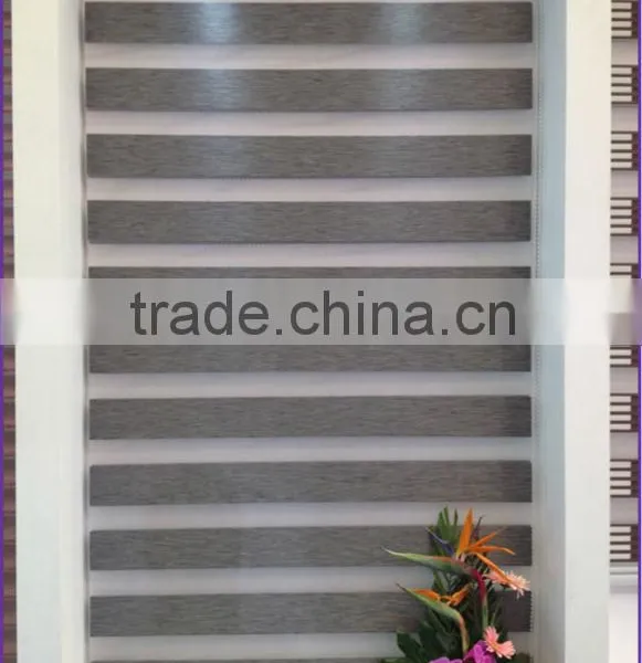 Blackout Fabric Window Zebra Roller Blinds Sun Strip Curtain photo-2