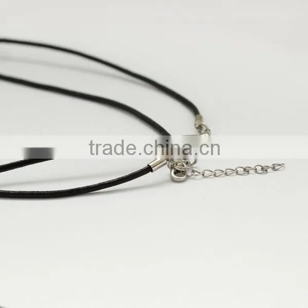 BC1130 Wholesale Fashion DIY Black Leather Necklace Chains photo-2
