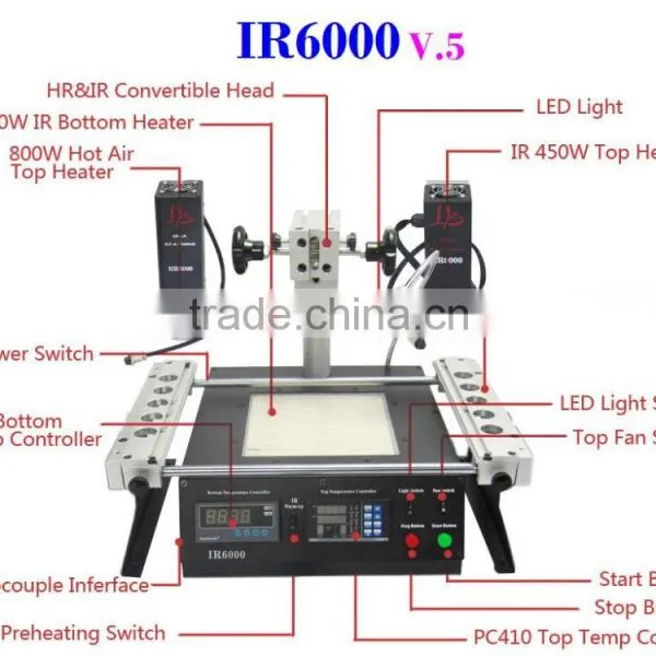 LY IR 6000 V.5 Infrared Soldering Station With Two Top Heating photo-3