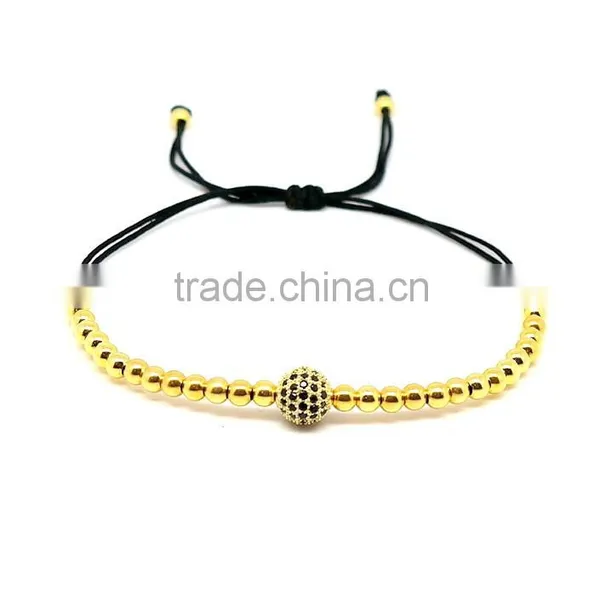 2016 Latest Round Black Beads Bracelet Jewelry Good for Luck Jewelry