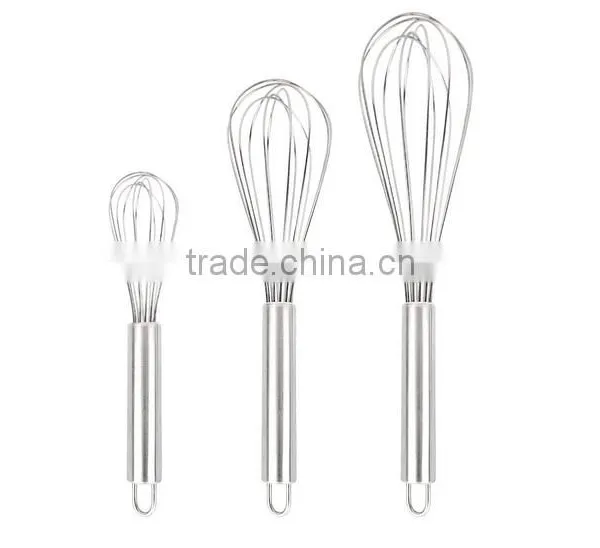 Hot Sale Food Grade FDA and LFGB Stainless Whisk Set Kitchen Products
