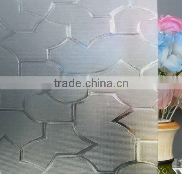 3-6mm Tinted Pattern Glass/decorative Glass /rain /flora Glass / Map /aqualite Nashiji Designed Pattern Glass photo-6