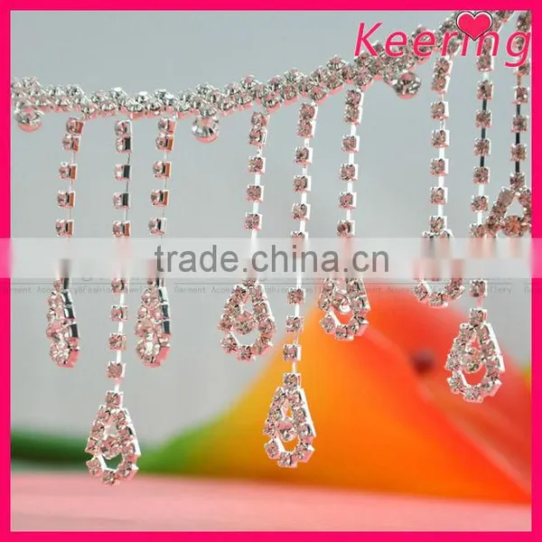Woman Fashion Blingbling Wholesale Necklace Style Rhinestone Trim Roll Jewelry Chain WRC-222 photo-2