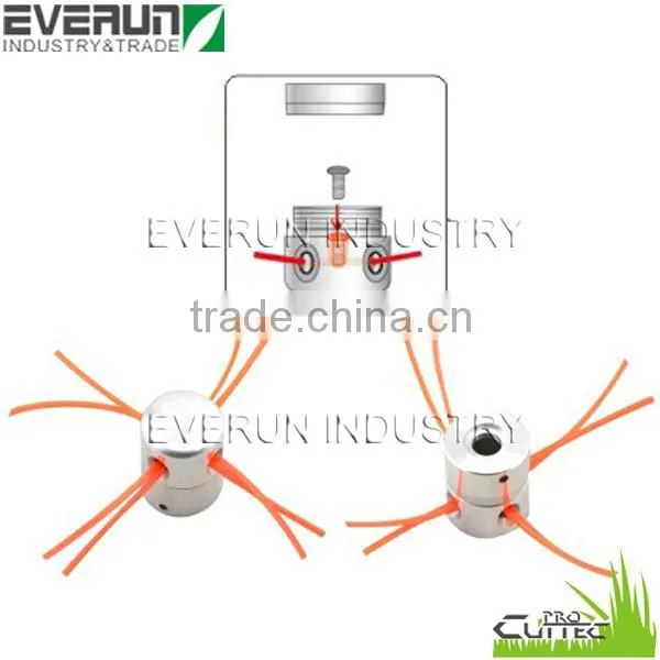 Aluminum grass whips string trimmer head