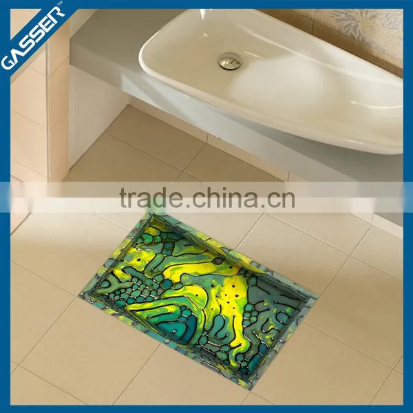 2015 High Quality Self Adhesive Removable Home Printing 3d Floor Tile Stickers photo-3