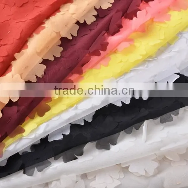 2015 Latest Design Flower Patterns Chiffon Embroidery French Lace photo-6