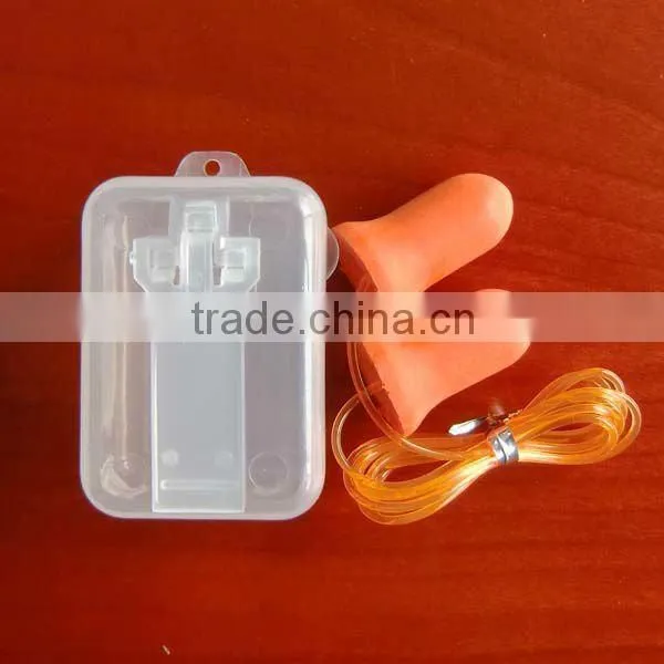 2016 Best Selling Ear Plugs Foam Bell Ear Plugs in Pillow Box 33db Bell Shaped PU Foam Ear Plugs in Plastic Case for Sales photo-3
