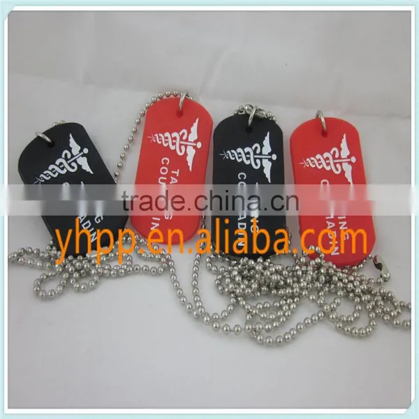 Custom Medical Alert ID AKING COUMADIN Tag Silicone Dog Tag Pendant Necklace photo-4