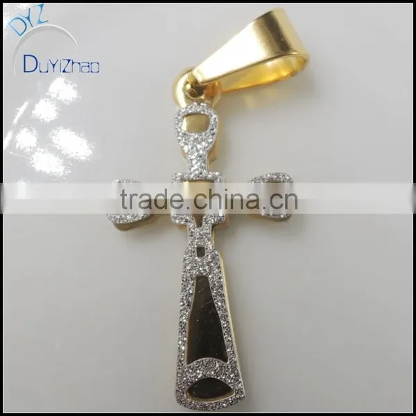 Small Size Cross Stainless Steel Pendent photo-2