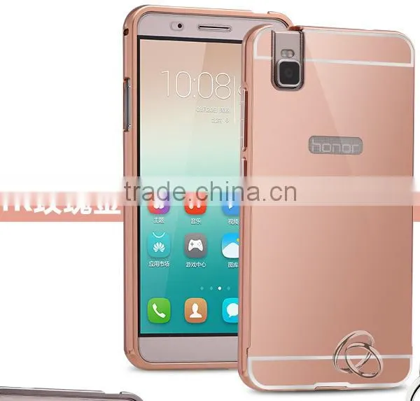 Metal Aluminum Bumper Cover Mirror Cell Phone Case For Huawei Honor 7i photo-5