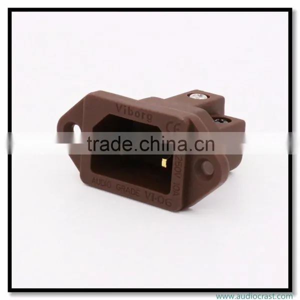 OEM/ODM Viborg VI-06 Audio Grade Gold Plated IEC Inlet Socket
