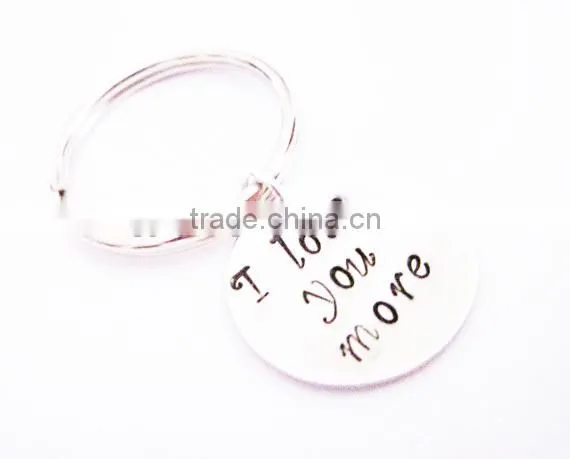 Personalized Keychain Metal I Love You More Key Chain photo-2