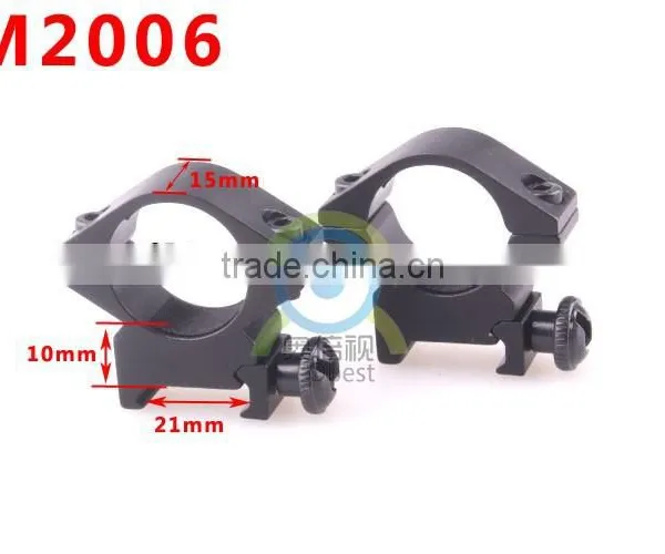 2 x Low Profile See Through 25.4mm Scope Rings 21mm Picatinny Weaver Rail Mount Free Shipping photo-3