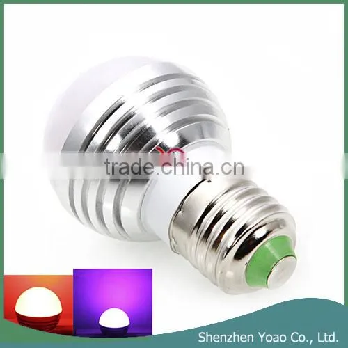 E27 3W RGB LED Light Bulb 85-265V photo-4