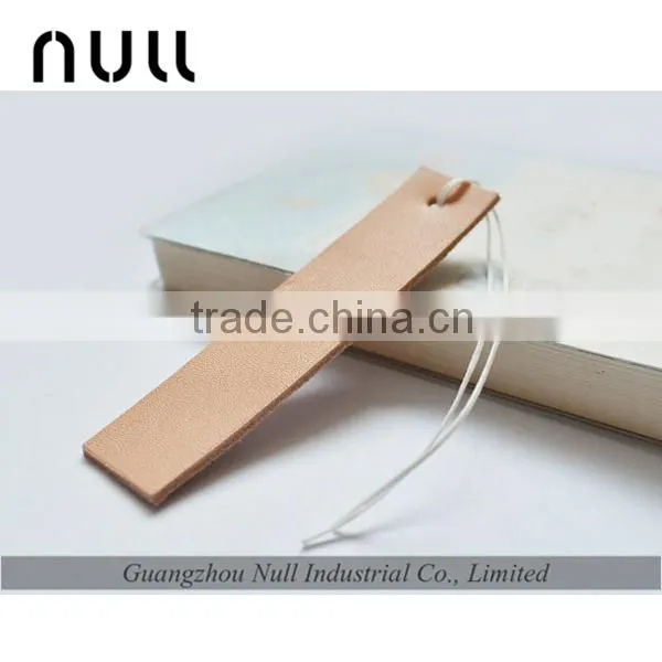 Free Embossed Logo Custom Design Genuine Cowhide Leather Bookmark photo-3