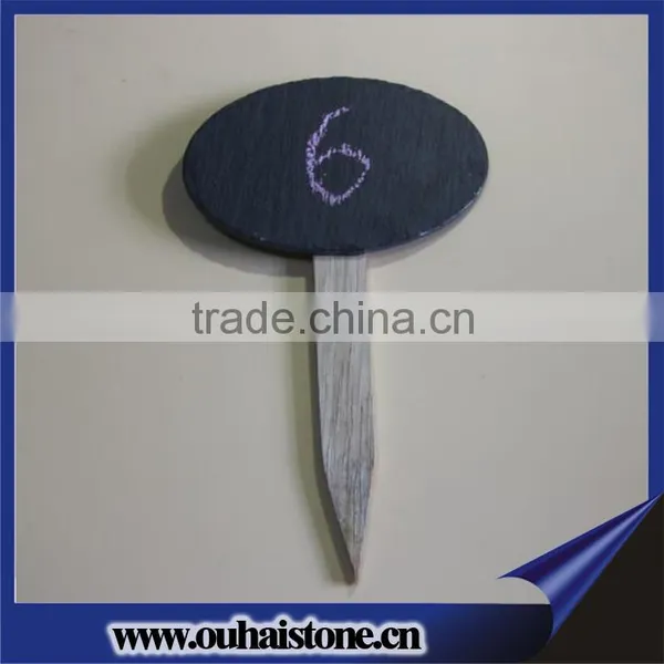 Romantic Heart Shape Natural Slate Flower Tag Plant Label photo-5