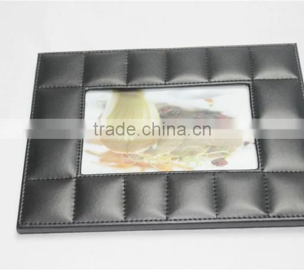 2015 Hot Sell Luxury High Quality Square Leather Photo Frame New Models