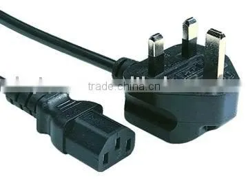 British UK Power Supply Cord Plug BSI BS1363/13A